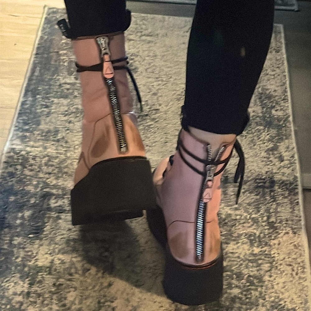 RARE R13 - size 39 double stack boot PINK made in Italy COMBAT - Picture 14 of 17